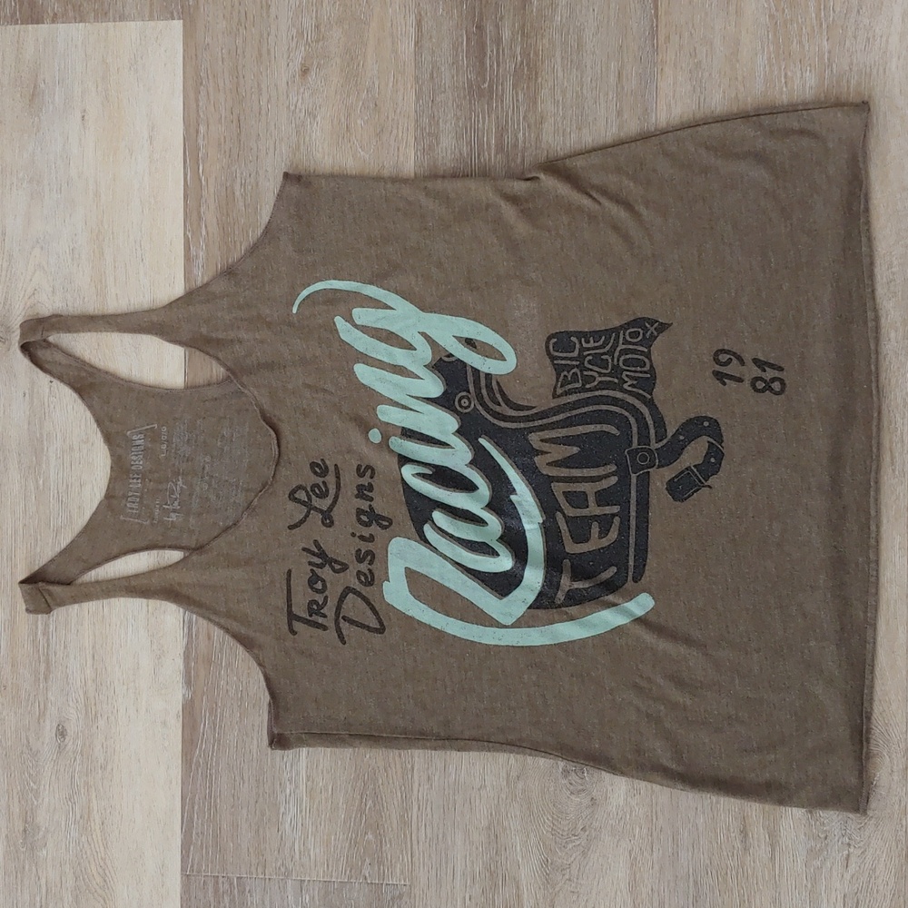 Troy Lee Designs Racing Women's Olive Green Tank Top Size L